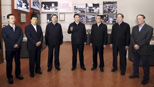 2013年1月29日，中共中央總書記、中央軍委主席習近平和中央政治局常委李克強、張德江、俞正聲、劉雲山、王岐山、張高麗等來到國家博物館，參觀《復興之路》展覽。