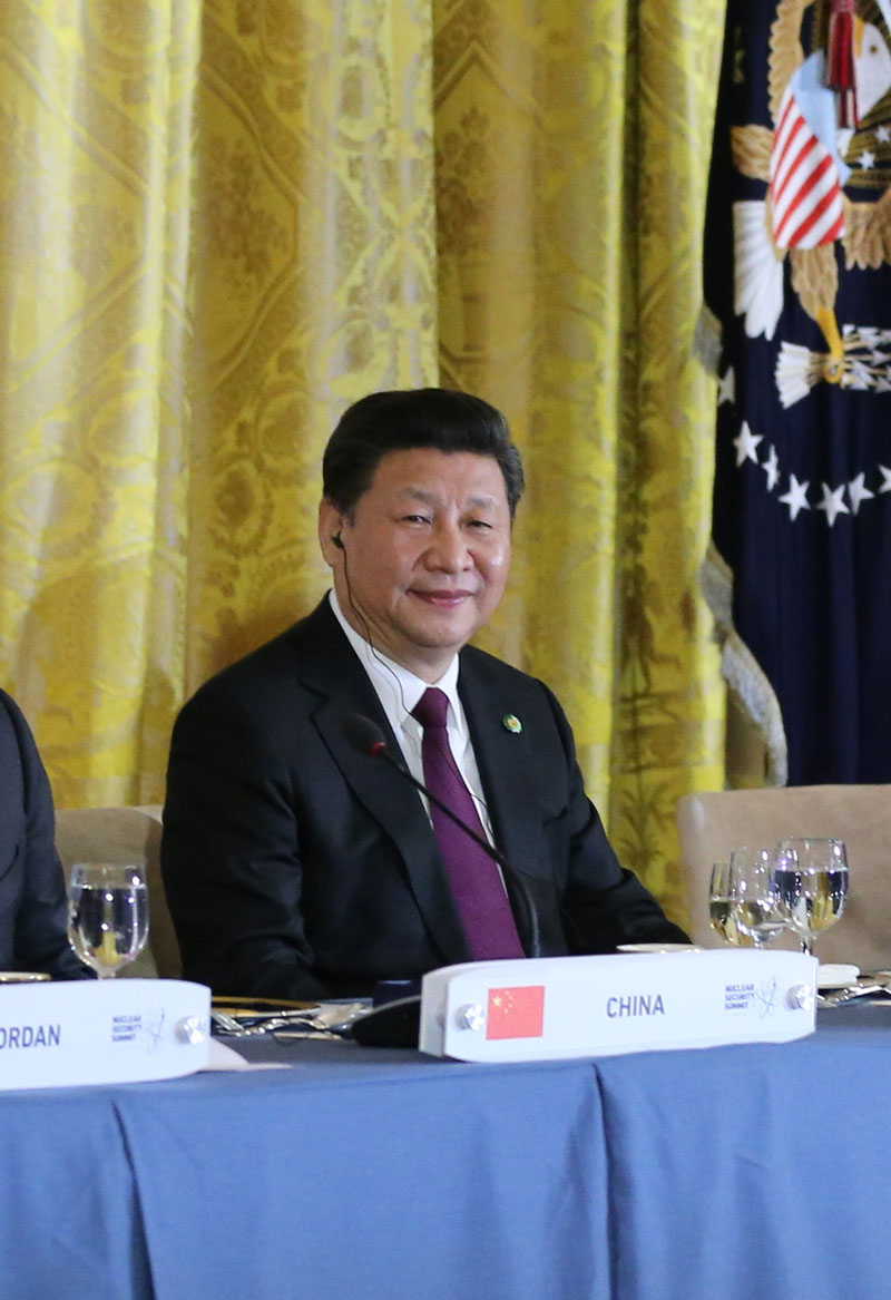 3月31日，國家主席習近平出席美國總統奧巴馬在白宮為出席第四屆核安全峰會的各國領導人舉行的宴會。新華社記者 蘭紅光 攝