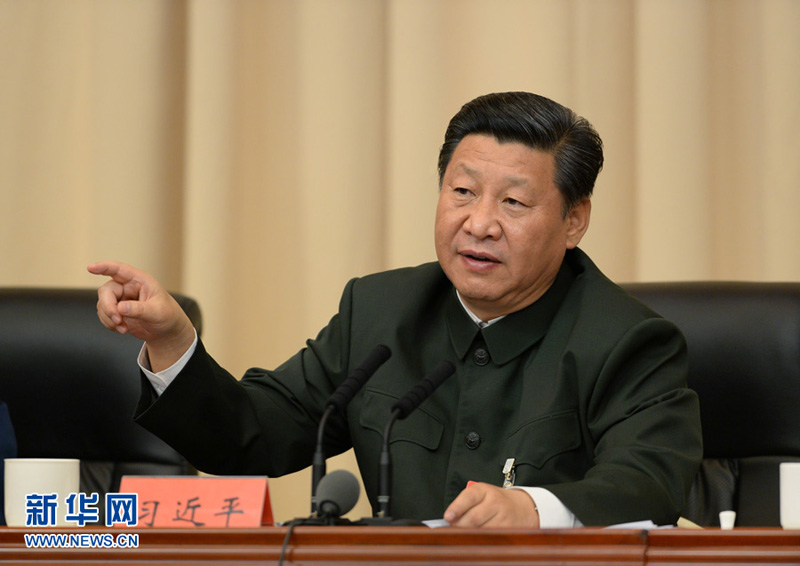 2014年10月31日，習(xí)近平出席全軍政治工作會(huì)議並發(fā)表重要講話。李剛攝