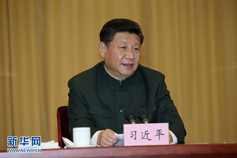2015年12月25日，習近平視察解放軍報社。這是習近平發表重要講話。記者李剛攝