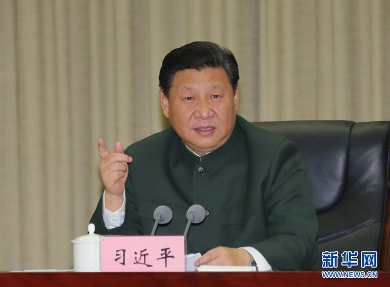 2016年1月5日，習近平到第13集團軍視察。在聽取集團軍工作匯報后，習近平發表重要講話。 記者李剛 攝