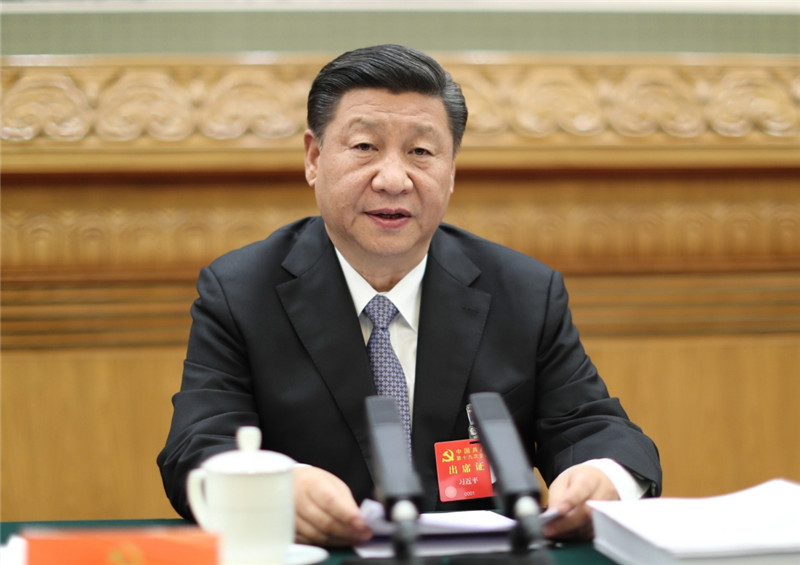 10月20日，中國共產黨第十九次全國代表大會主席團在北京人民大會堂舉行第二次會議。習近平同志主持會議。新華社記者 鞠鵬 攝