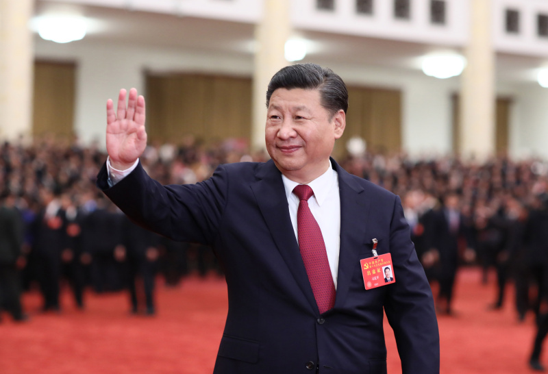10月25日下午,中共中央總書記、國家主席、中央軍委主席習(xí)近平等領(lǐng)導(dǎo)同志在北京人民大會堂親切會見出席黨的十九大代表、特邀代表和列席人員。新華社記者 蘭紅光 攝