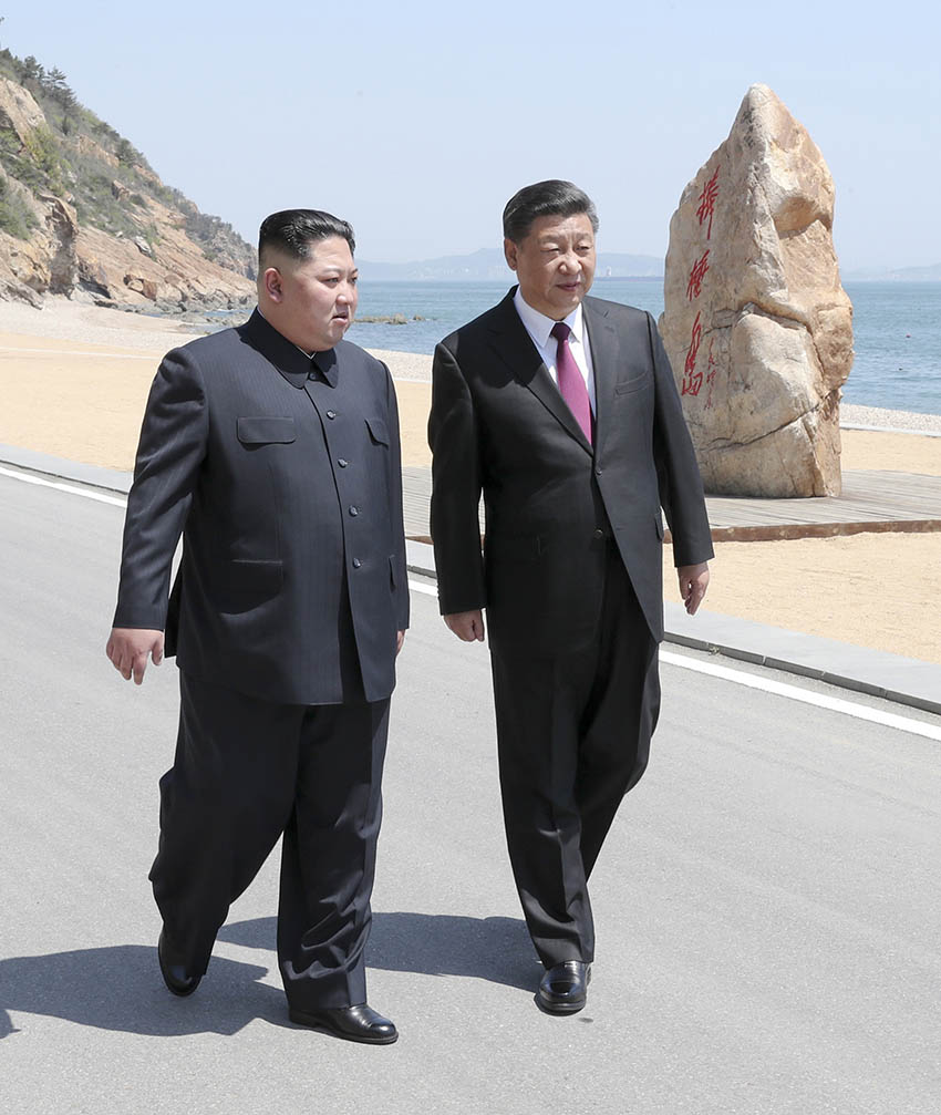 5月7日至8日，中共中央總書記、國家主席習近平同朝鮮勞動黨委員長、國務委員會委員長金正恩在大連舉行會晤。 新華社記者 謝環馳 攝