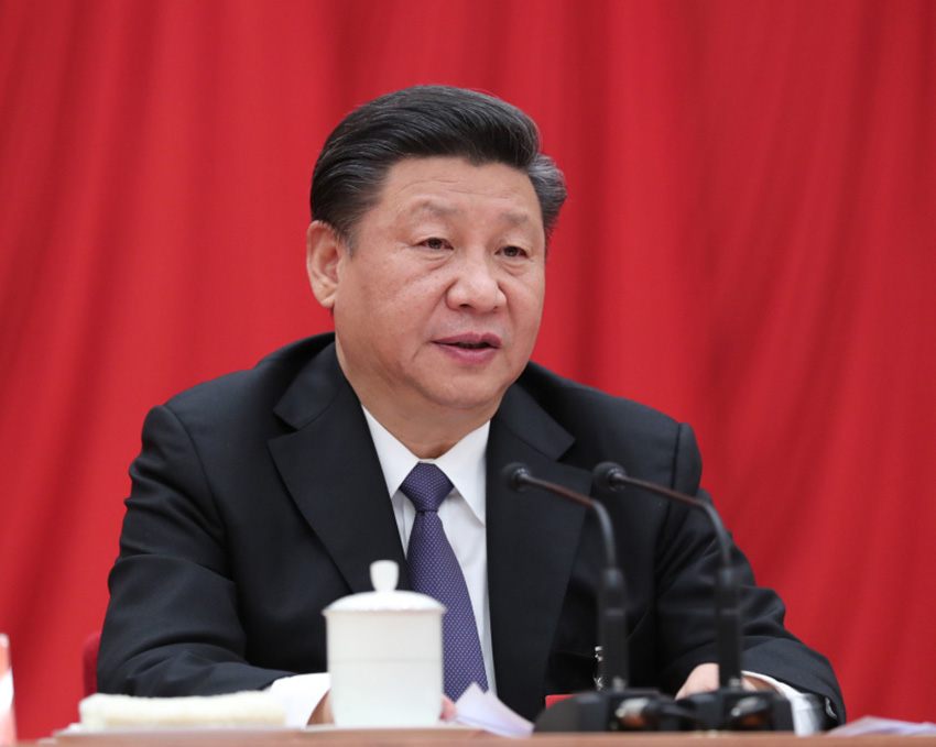 中國共產(chǎn)黨第十九屆中央委員會第三次全體會議，於2018年2月26日至28日在北京舉行。中央委員會總書記習近平作重要講話。新華社記者 鞠鵬 攝