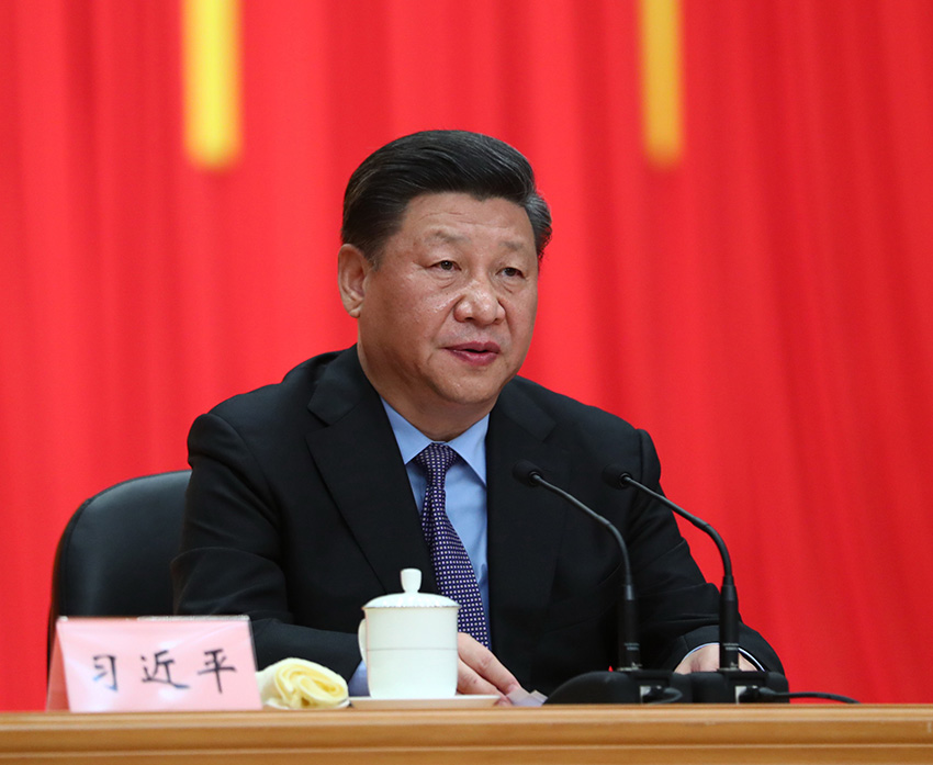 2018年4月13日，中共中央總書記、國家主席、中央軍委主席習近平在海南省人大會堂出席慶祝海南建省辦經濟特區30周年大會並發表重要講話。新華社記者 謝環馳 攝