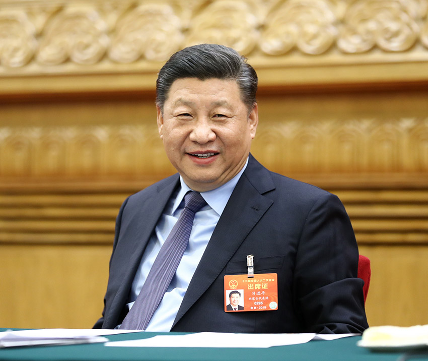 3月10日，中共中央總書記、國家主席、中央軍委主席習近平參加十三屆全國人大二次會議福建代表團的審議。 新華社記者 鞠鵬 攝