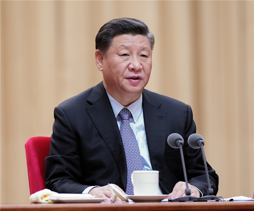 1月8日，“不忘初心、牢記使命”主題教育總結大會在北京召開。中共中央總書記、國家主席、中央軍委主席習近平出席會議並發表重要講話。新華社記者 鞠鵬 攝