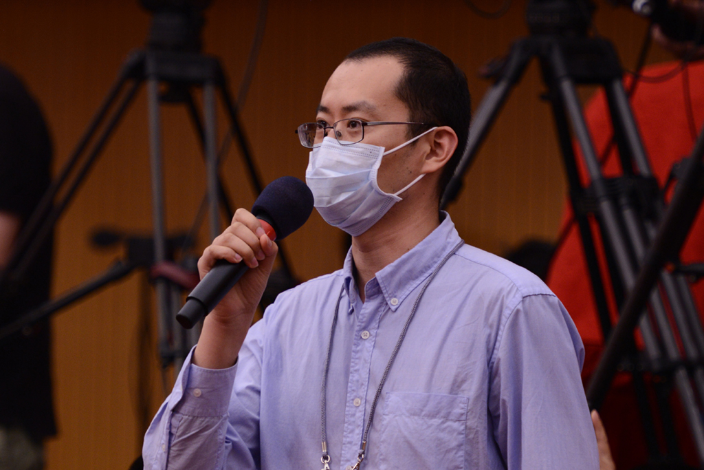 光明日報記者提問。人民網 張啟川攝