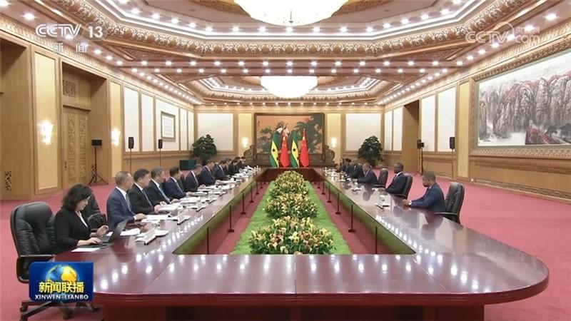 習近平會見聖多美和普林西比總理